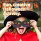 Neliblu Halloween Scratch Art Trick or Treat Paper Crafts Kit Bulk Pack of Halloween Pumpkins with Magic Rainbow Colors - 24 Pum