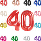 40 Balloon Number, Red Number 40Th Birthday Balloons 40 Inch, 40 Years Old Red Birthday Decorations For Men Women, 40Th Annivers