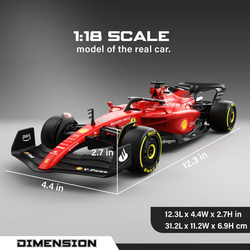 Voltz Toys Authentic Licensed 1:18 Ferrari F1 75 Remote Control Car - F1 Collection RC car Series for Kids and Adults - 2.4GHz R