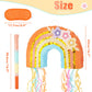 Wernnsai Rainbow Piñata - Rainbow Pull String Piñata With Bundle With Blindfold And Bat For Girls Kids Piñata Boho Theme Birthday Party Decoration Game For Baby Shower Carnival Summer Party Supplies