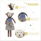 Mikee Fluffie Monkey Stuffed Animals For Girls,15.7'' Girl Monkey Plush With Skirt,Cute Stuffed Animal For Girls As Birthday, Ea