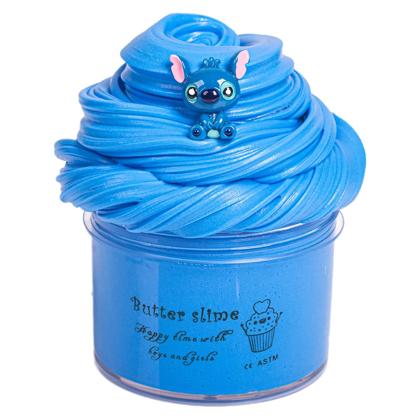 Blue Butter Slime, Non-Sticky And Glossy Slime, Stress Relief Scented Slime Toy For Kids Education, Party Favor And Birthday Gif