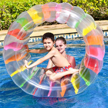 Kurala 47 Inflatable Water Wheel Pool Float, Giant Roller Float, Colorful Pool Toy Children Swimming Pools