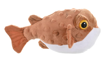 Wild Republic Pufferfish, Cuddlekins Mini, Stuffed Animal, 8 Inches, Gift For Kids, Plush Toy, Fill Is Spun Recycled Water Bottl