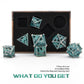 DND Dice HNCCESG Dice Set Eagle Design of 7PC,Metal Dice Hollow D&D Dice for Dungeons and Dragons, D D Gift for RPG Role Playing