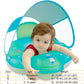 Myir Jun Baby Pool Float With Canopy, Inflatable Baby Pool Float Toddler Float Children Baby Float For Pool Baby Swim Trainer Toddler Swim Float (Blue, S,Float With Canopy)