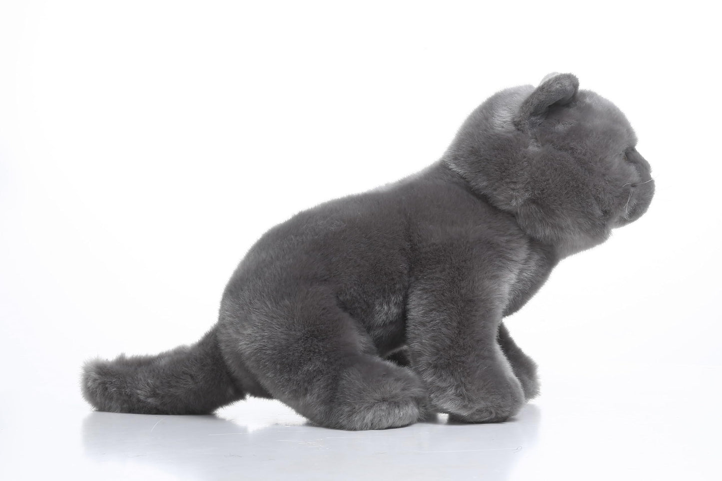 TAMMYFLYFLY Lifelike British Shorthair Cat Plush Stuffed Animal Toy British Shorthair Cat Animal Model 32cm