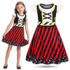 Sukyfecde Buccaneer Costume Girls Pirate Dress up Kids Birthday Party Dress Halloween Cosplay Outfits Size 2t Red