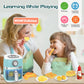 Toy Air Fryer for Kids Kitchen Playset, Chef Pretend Play kitchen Accessories with Color Changing Play Food, Cooking Game with F