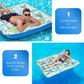 Ocestar Inflatable Pool Float Mat  72  X 60  Giant Pool Floats mature-themed Size with Headrest Lake Float Raft Water Lounger  Oversized Floating for Swimming Pool Tanning Pool for Summer Beach (Blue)