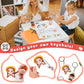 OFNMY 225PCS Shrinky Dinks Kit - Shrink Plastic Sheets, 100 Keychains, Handprint Craft for Kids - Creative DIY Fun