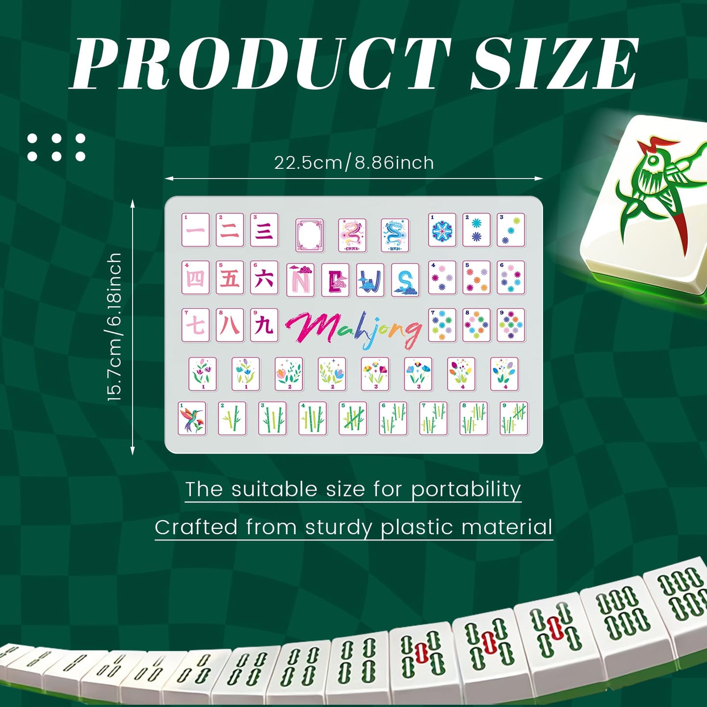 Seenelling 4 Pcs Mahjong Tile Mixer Shuffler for Mixing and Shuffling Tiles Plastic Mahjong Accessories Gifts for Lovers Playing