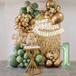 Sage Green First Birthday Decorations For Boys, 40Inch Olive Green Number 1 Balloon And Happy Birthday Banner Set With 12Inch Sa