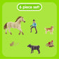 Schleich Western Playset - Cowgirl Figurine With Horse, Cow, Dog And Rodeo Accessories, Realistic Farm Animal Toys, 6-Piece Set For Kids