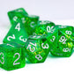 Udixi Resin Polyhedral Dnd Dice Set, 7Die Rpg Dice Set For D&D Role Playing Game And Board Games (Green With Silver Numbers)