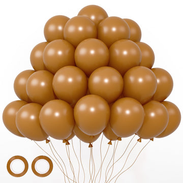 Voircoloria 105Pcs Khaki Balloons 12Inch Party Latex Balloons For Boys Girls Birthday Baby Shower Gender Reveal Wedding Sunflowe