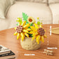 Vilbocr Mini Flowers Building Block Set Flower Blocks Toys Plants and Succulent Toys Building Block Flowerpot Botanical Collection Birthday Gift for Girls Boys mature-themeds Kids Ages 6+ (Sunflower 162Pcs)
