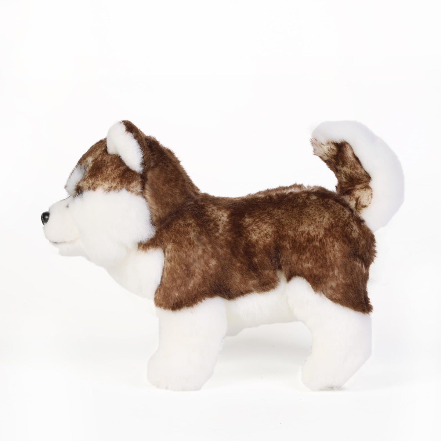 Zhongxin Made Siberian Husky Plush Toy - Realistic 11' Brown Standing Siberian Husky Puppy Dog Stuffed Animal Cute Dog Pet Toy, Gift Toys For Kids Birthday Christmas