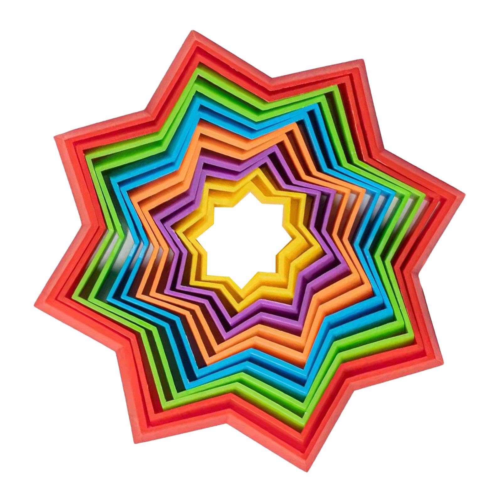 Ilsmysutra Novelty Star Sensory Toys Party Favor Learning Toy For Friends Adults Orange Rainbow|Toys For Baby|Developmental Baby