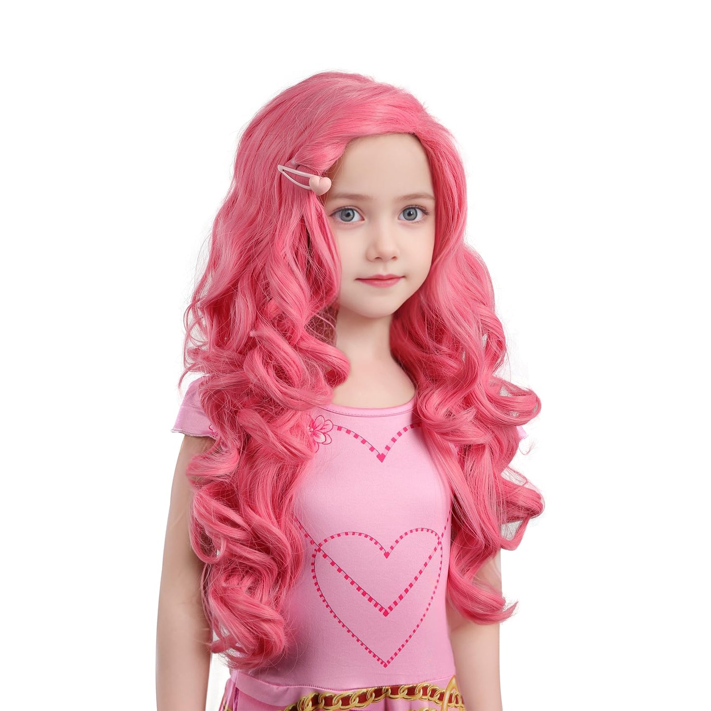 MUPUL Raise Of Red Wig Kids Pink Wig For Girls Halloween Costume Wigs For Kids