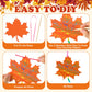 Frienda 80 Sets Fall Crafts Thanksgiving Scratch Crafts Colorful Color Scratch Maple Leaves Art Thanksgiving Arts and Craft for