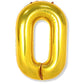 Flyloons 0 number Golden Foil Balloon 16 inch Size Birthday Decoration Items Pack of 1 | 1st Year Balloons | Zero