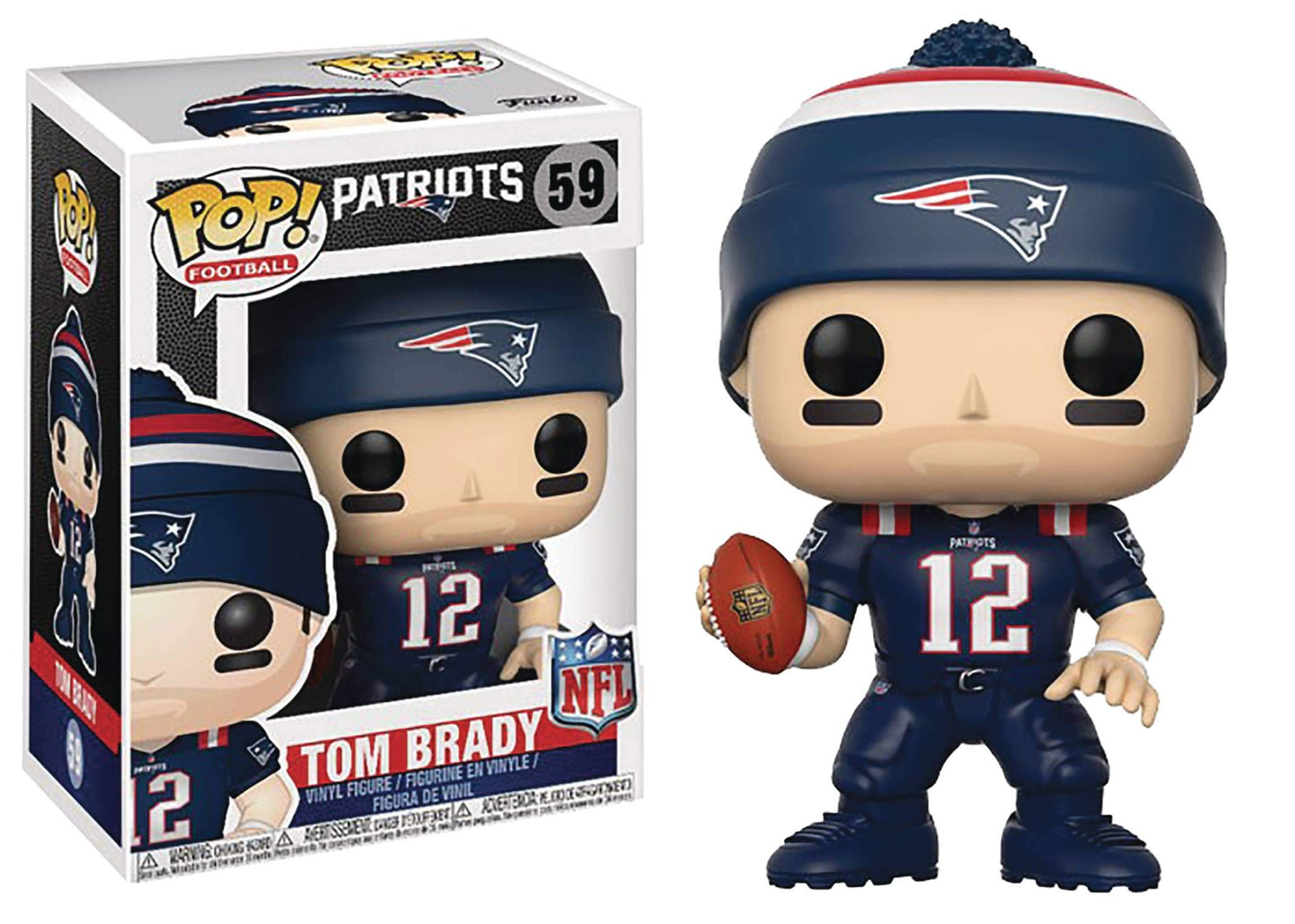 Pop Football: Patriots - Tom Brady (Color Rush) Funko Vinyl Figure (Bundled With Compatible Box Protector Case)