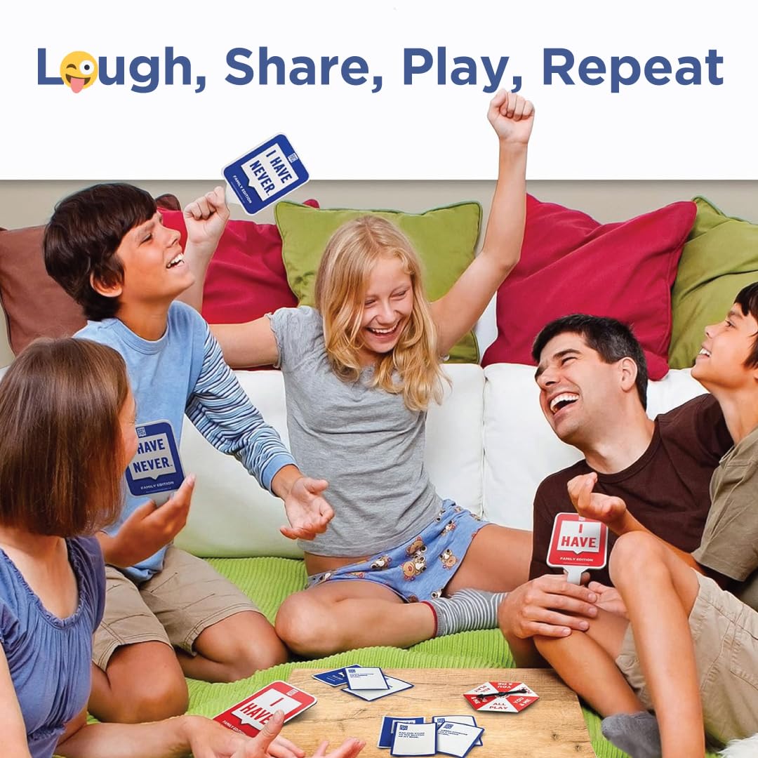 Never Have I Ever Card Game - Family Edition Volume 2, Includes Fun, Engaging Prompts for Interactive Family Game Nights, Vacati