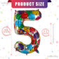 Large Rainbow Number 5 Foil Balloons 40 Inch Helium Big Mylar 2Nd Balloon For Birthday Party Decoration Neon