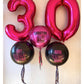 40 Inch Hot Pink 30 Number Balloons Giant Jumbo Huge 30 Foil Mylar Helium Number Balloons Dark Pink Birthday Mylar Digital Ballo