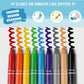 DOODLE HOG Washable Crayons, 36 Colors, Non-Toxic Plastic, 3-in-1 for Kids Ages 4-8