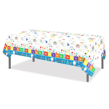2 Pack Science Party Tablecloth Science Party Decorations Laboratory Party Table Covers Plastic Science Laboratory Birthday Tabl