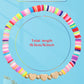 Sureio 24 Pcs Colorful Friendship Bracelets Letter Heart Smile Bracelets Surfer Bracelets Stretch Beaded Kids Bracelet for Girls