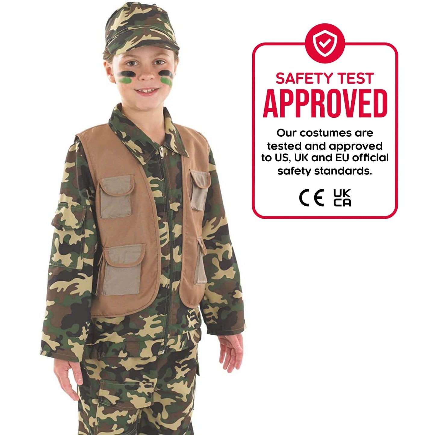 Fun Shack Boys Army Costume, Kids Military Costume, Boys Camo Costume, Soldier Costume For Kids, Boys Army Uniform, Small