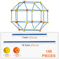 Erone Fort Building Kit For Kids,158Pcs Forts Construction Builder Gift Toys For Boys And Girls Fort Building Set Play Tent Rock