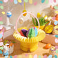 Chiisong 6 Pcs Easter Eggs Basket Set Paper Honeycomb Eggs Easter Buckets with Handle Magnetic Easter Party Decoration for Hunt