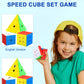Cfmour Speed Cube Set - Moyu Meilong 2X2X2 3X3X3 Pyramid Cube Bundle | Stickerless Magic Cubes With Smooth Turning | Brain Teaser Puzzle Toys For Kids & Adults