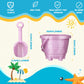 Sosation 100 Pcs Sand Buckets and Shovels for Kids Bulk 5.5 Inch Plastic Castle Model Sand Buckets and Beach Shovel Toys Beach P
