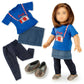 Oct17 Doll Clothes For American Girl 18    Inch Dolls Wardrobe Makeover Outift Dog Puppy Casual Wear Bundle