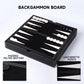 GSE Games & Sports Expert 12.5" Premium Leather 3-in-1 Chess, Checkers & Backgammon Set - Classic Board Game for Kids & Adults