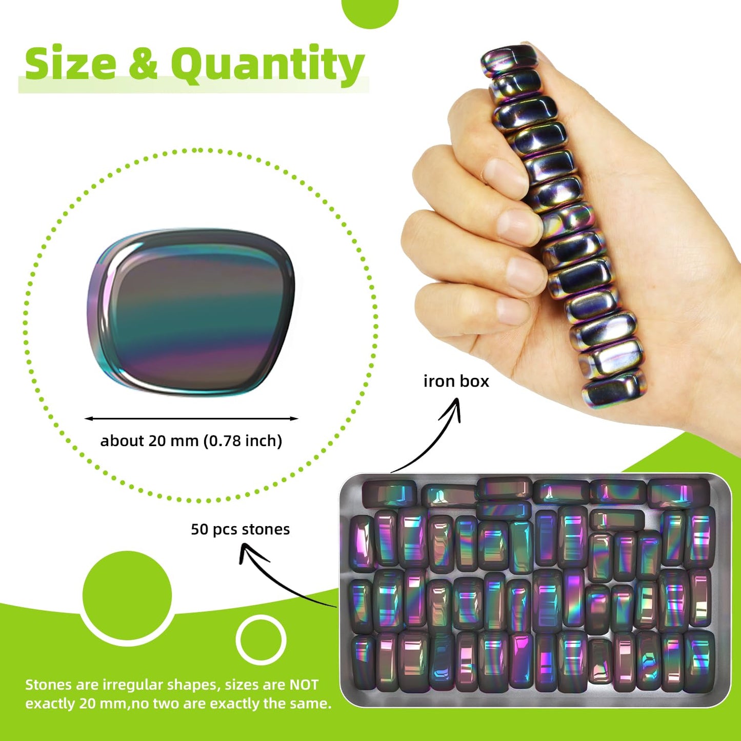 Caturledas 50 Pcs Ferrite Putty Stones, Fidget Toys Rocks For Office Stress Anxiety Relief, Executive Desk Toys For Men Women Ad