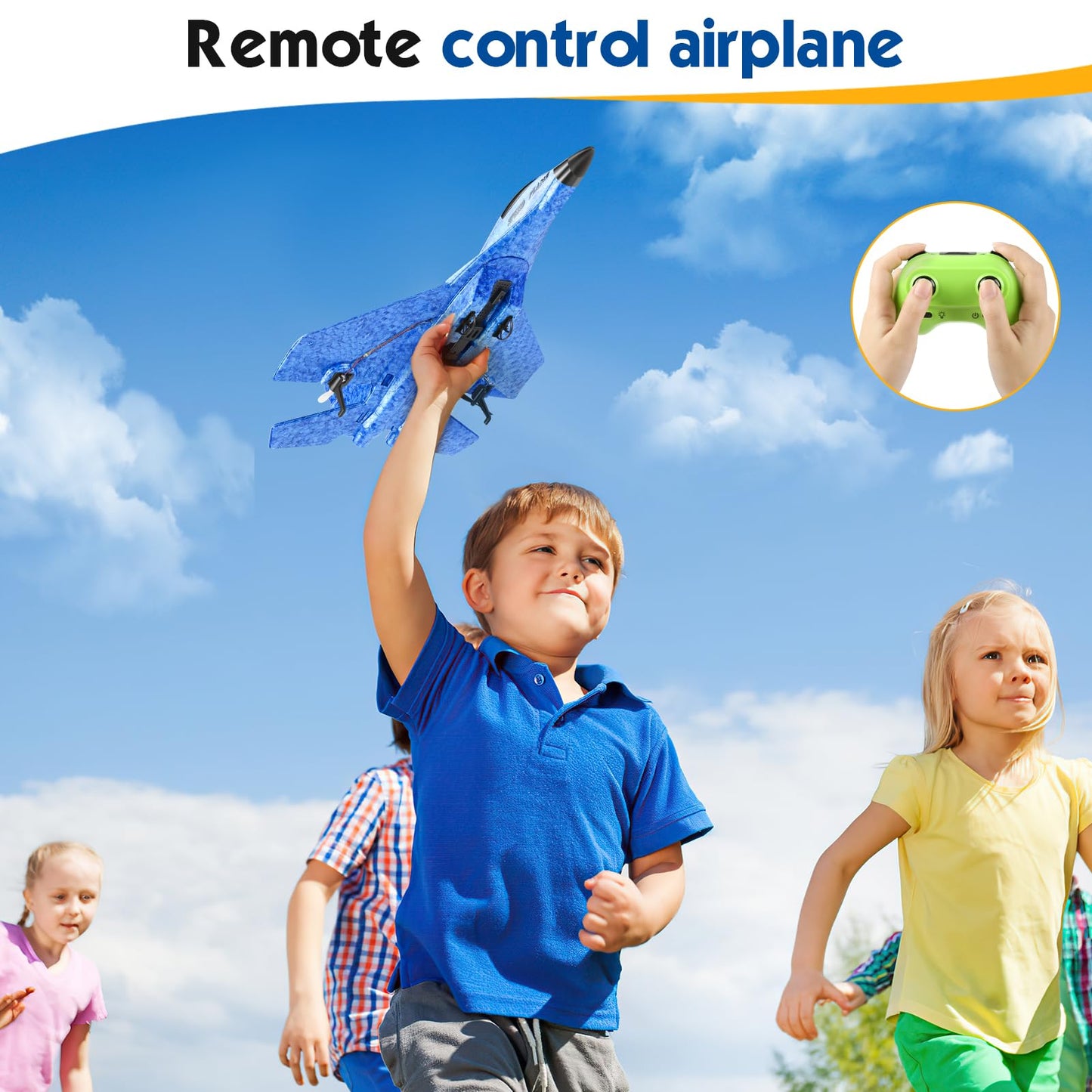Rc Plane, Remote Control Wireless Airplane Toy - Rc Plane Remote Control 2Ch 2.4Ghz Rc Plane With Lights, Remote Control Airplan
