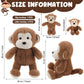 Lewtemi 5 Pcs Monkey Stuffed Animals Large Monkey Plush Toy With 4 Cute Plush Baby Monkeys Soft Stuffed Monkey Plush Toy Cuddly