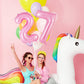 Pink Number 7 Balloon 40 Inch, Big Large Foil Helium Number Balloons, Jumbo Giant Mylar Number 7 Balloons For 7 Year Old Birthda