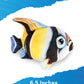 Real Planet Sea Life Plush - Soft Stuffed Animal Gift For Kids All Ages, Sea Ocean Fishing Plushie, Fun Christmas Birthday Gifts (Striped Angel Fish, 6.5') (Black/Yellow)