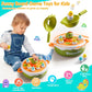 4 In 1 Dinosaur Pop Up Board Games For Kids Magnetic Fishing Turntable Rotating Music Dino Car Tic-Tac-Toe Developmental Toys Boy Girl Birthday Gift Family Operation Games Toddlers 3-5 4-6 5-7 4-8