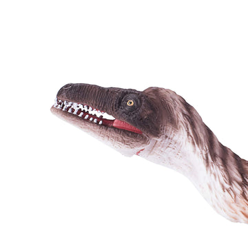 Mojo Troodon With Articulated Jaw Realistic Dinosaur Hand Painted Toy Figurine, Brown