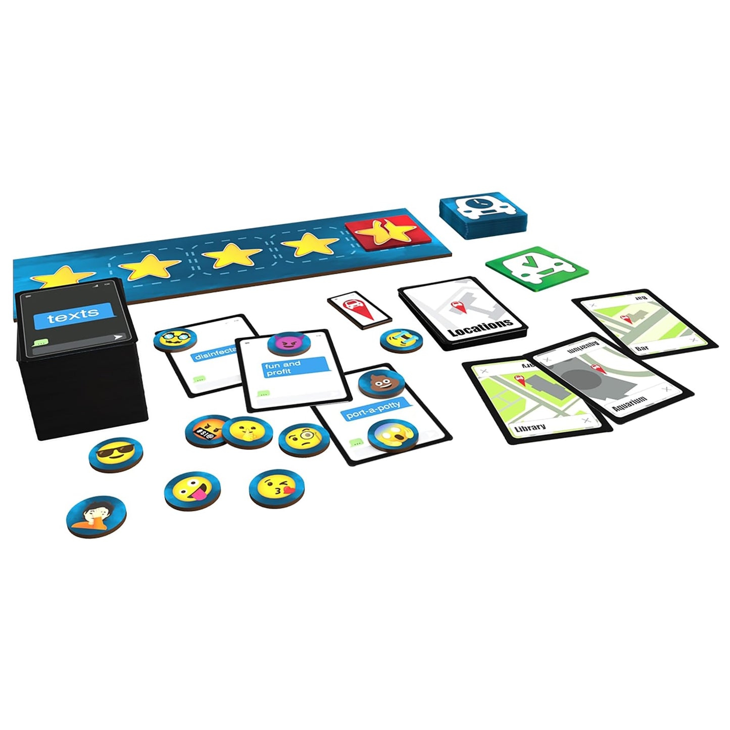 SlugFest Games: Wheres My Ride? - Cooperative Deduction Game of Confusion & Emojis! Party Game, Ages 13+, 2-7 Players, 10-15 Mi