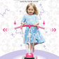 Mountalk Foldable Kids Scooter For Kids Ages 3-5/6-12 Years, 3 Wheels Scooter For Boys And Girls With Adjustable Heights And Led Wheels(Unicorn)