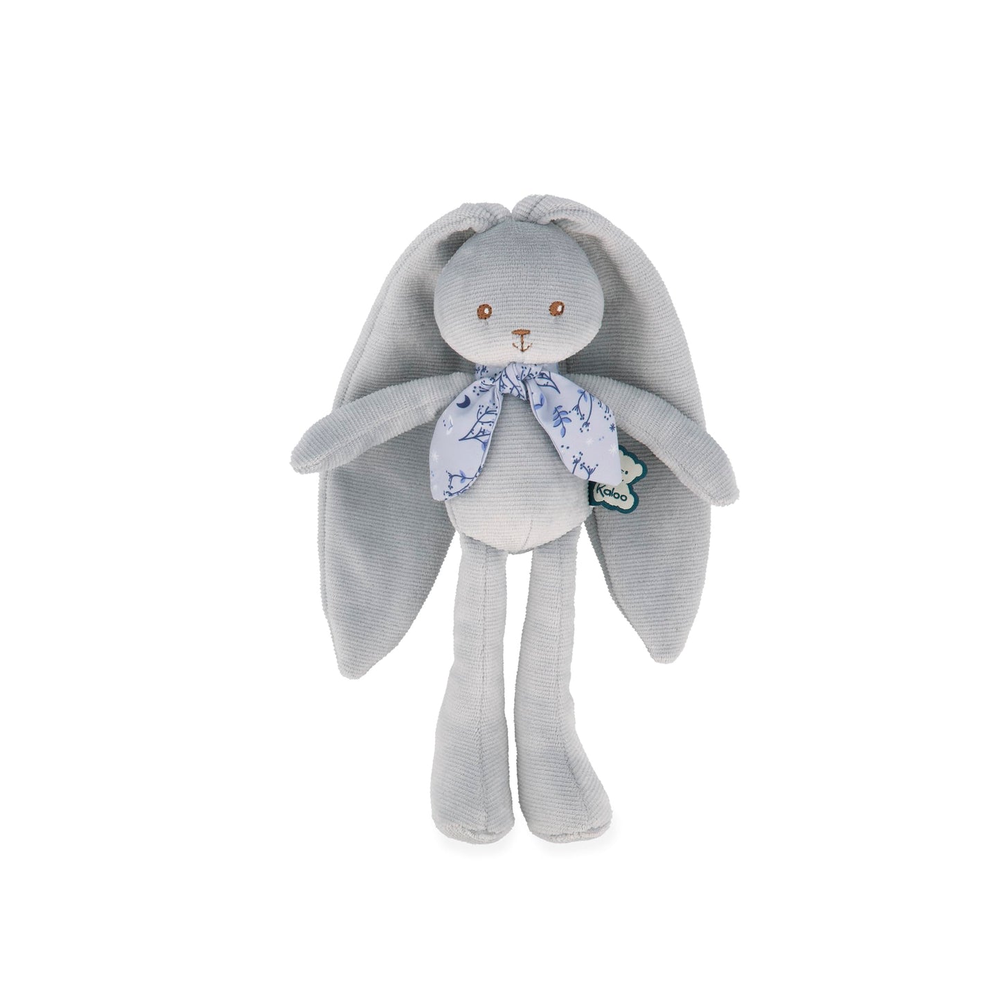 Kaloo Lapinoo My First Friend Corduroy Rabbit - Machine Washable - 10    Tall in Gift Box - Blue Ages 0+ - K969939